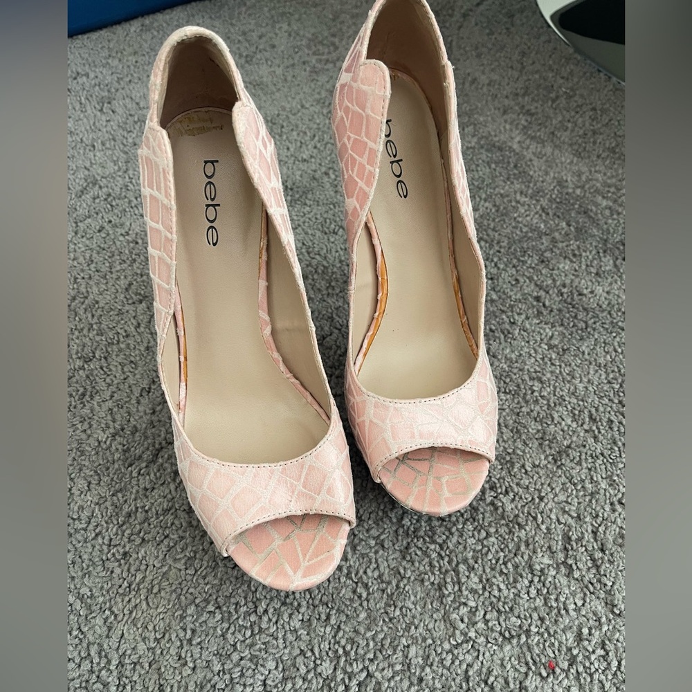 Bebe Blush Peep-Toe Heels